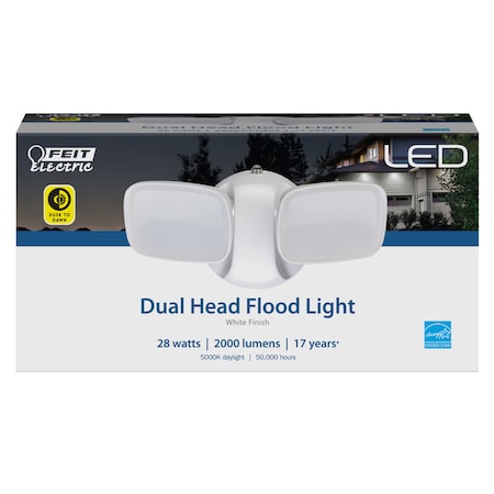 Feit Electric Feit LED Dusk to Dawn Hardwired LED White Security Floodlight S9DFL/850/DD/WH